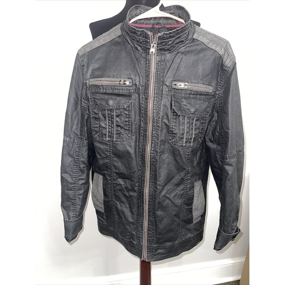 buckle black mens long sleeve zip up jacket fit no 48 size Small - Picture 1 of 12
